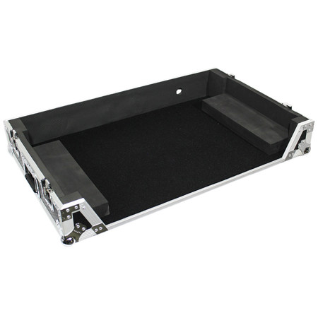 ProX XS-XDJRXW ATA-300 Style Gig Ready Flight Road Case with Wheels for Pioneer XDJ-RX Controller, Silver on Black