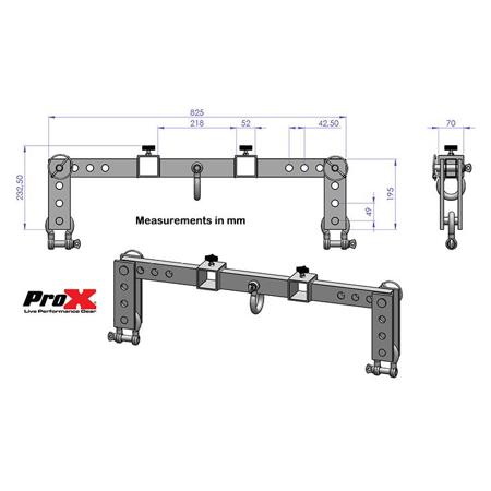 ProX XT-AC582 Fenix Stand Mount for Hercules Line-Array Lift Systems, Black