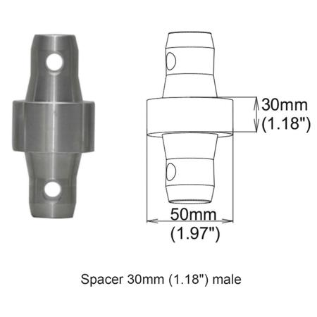 ProX XT-SPMM30 Spacer 30mm Male Coupler