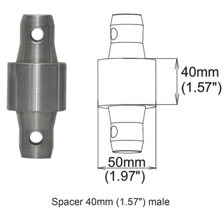 ProX XT-SPMM40 Spacer 40mm Male Coupler