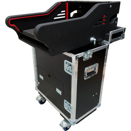 ProX XZF-MIDM32R Hydraulic Lift Case for Midas M32R Console, Silver/Black