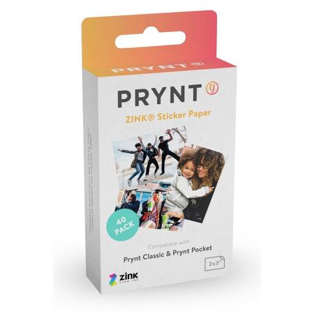 Prynt 2x3" ZINK Sticker Paper for Pocket & Case Instant Photo Printers, 40 Pack