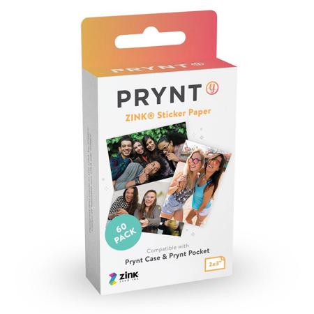 Prynt 2x3" ZINK Sticker Paper for Pocket & Case Instant Photo Printers, 60 Pack