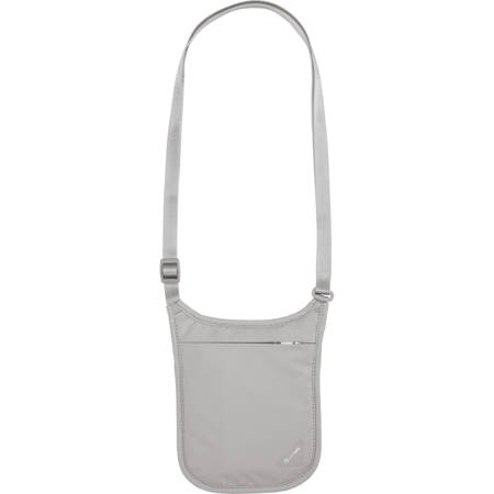 Pacsafe Coversafe V75 RFID Blocking Neck Pouch, Neutral Gray