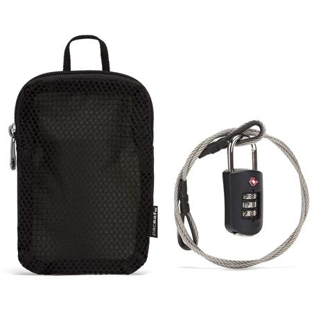 Pacsafe Prosafe 1000 combination lock with steel cable