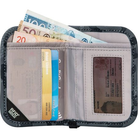 Pacsafe RFIDsafe V50 Anti-Theft RFID Blocking Compact Wallet, Gray Camo