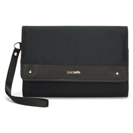 PACSAFE RFIDSAFE CLUTCH WALLET - BLACK