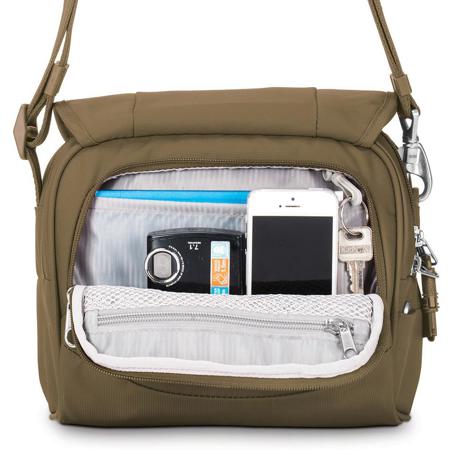 Pacsafe Metrosafe LS140 Anti-Theft Shoulder Bag, Sandstone