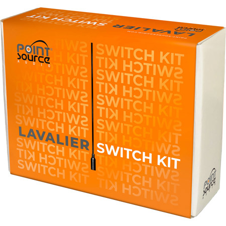 Point Source Audio SERIES8 CO-8WLh High Sensitivity Omnidirectional Lavalier Microphone Switch Kit, Black