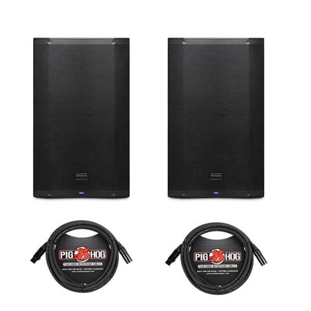 PreSonus 2X AIR15 15" 2-Way Sound-Reinforcement Loudspeaker 2x XLR Mic Cable 20'