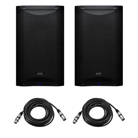PreSonus 2X AIR15 15" 2-Way Active Sound-Reinforcement Loudspeaker, 1200W Total System Power with 20' 8mm XLR Microphone Cable