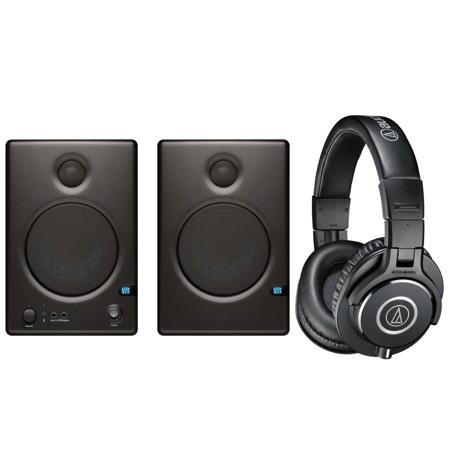 PreSonus Ceres C4.5BT 2-Way 4.5" Studio Speaker Pair, BT w/AT ATH-M40x Headphone
