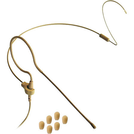 Point Source Audio CO-3 Earset Omnidirectional Microphone Kit for Telex Wireless Transmitters, Includes Windscreens, Earclip, Case, Beige