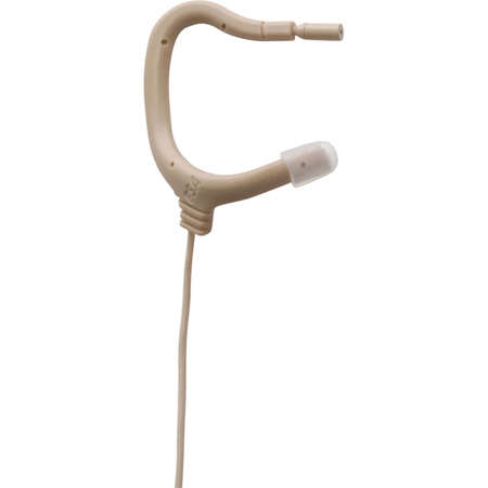 Point Source Audio EMBRACE EO-8WL Omni Earmount Lavalier Mic, Low Sensitivity Beige TA4F Connector for Telex
