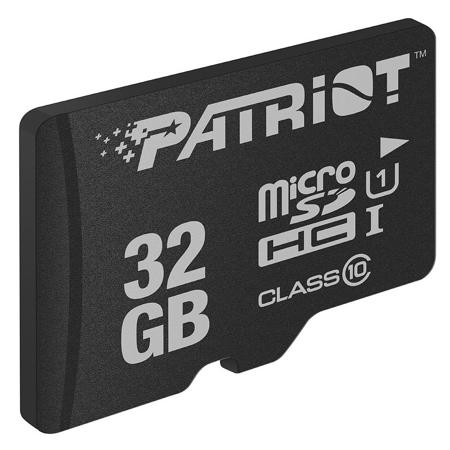 Patriot Memory LX Series 32GB Micro SDHC Class 10 Flash Memory Card, 80MB/s Read