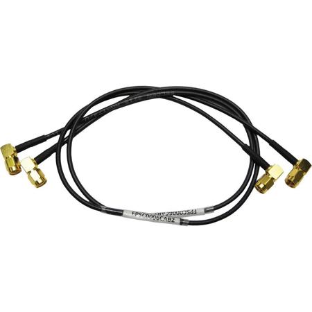 PSC 20" Right Angle SMA to Right Angle SMA Cable for Wireless Microphone Receivers, Pair