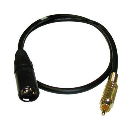 PSC 3' 3-Pin XLR Male to RCA Male Cable