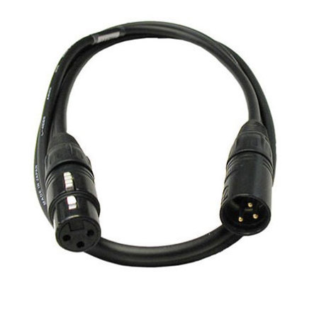 PSC 3' 3pin XLR Male to 3pin XLR Female Mic Cable