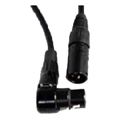 PSC 18" Microphone Cable with 3-Pin XLR Male to Right Angle XLR Female