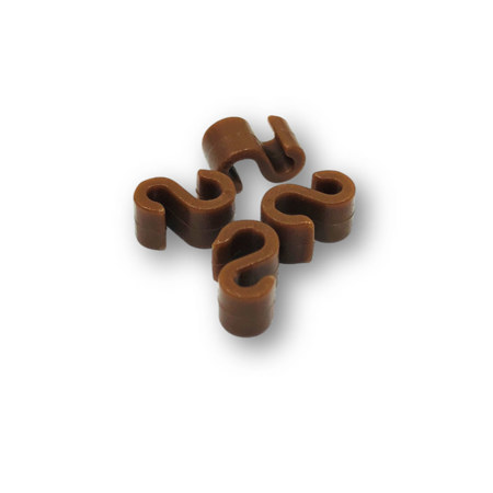 Point Source Audio S-Clip for Dual Headset Style Microphone, 4-Pack Brown