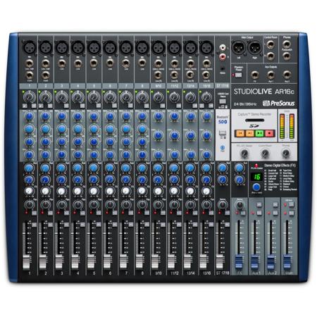 PreSonus StudioLive AR16c 16-Channel USB-C Compatible Hybrid Audio Interface, Analog Mixer, Stereo SD Recorder