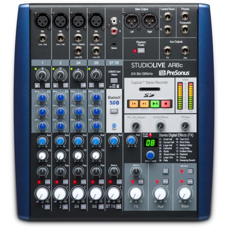 PreSonus StudioLive AR8c 8-Channel USB-C Compatible Hybrid Audio Interface, Analog Mixer, Stereo SD Recorder