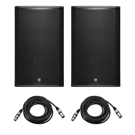 PreSonus 2x ULT15 15" Active 2-Way Class-D Subwoofer w/2x 20' 8mm XLR Mic Cable