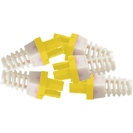 Platinum Tools Strain Reliefs for EZ-RJ45 Cat6 Connectors, Yellow, 50-Pack