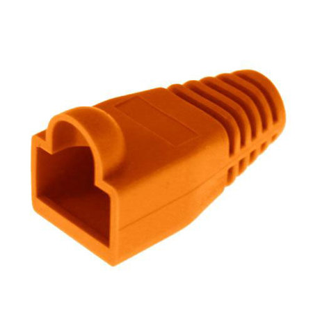 Platinum Tools RJ45 Colored Boots, 5.5mm Max OD, Orange, 25-Pack (Bag)