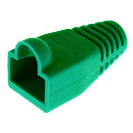 Platinum Tools RJ45 Colored Boots, 6mm Max OD, Green, 25-Pack (Bag)