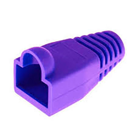 Platinum Tools RJ45 Colored Boots, 6.5mm Max OD, Purple, 25-Pack (Bag)