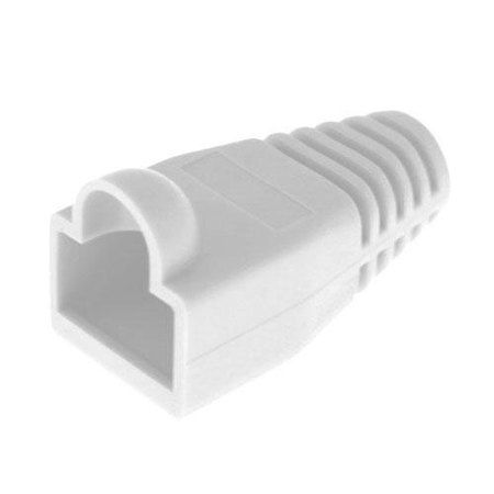 Platinum Tools RJ45 Colored Boots, 7mm Max OD, White, 25-Pack (Bag)