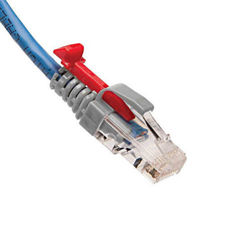 Platinum Tools EZ-DataLock Strain Relief Locking Set for Cat5e, Gray, 20-Pack