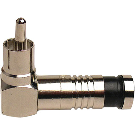 Platinum Tools RCA-Type RG6 Right Angle Nickel SealSmart Compression Connectors