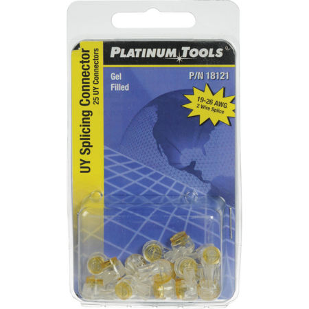 Platinum Tools Telcom Splicing UY-Gel Filled Connectors, 25-Pack (Clamshell)
