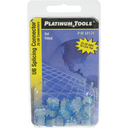 Platinum Tools Telcom Splicing UB-Gel Filled Connectors, 25-Pack (Clamshell)