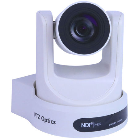 PTZOptics 2.07MP FHD NDI|HX 30x PTZ Camera, White, 3-Pack, Bundle w/Controller