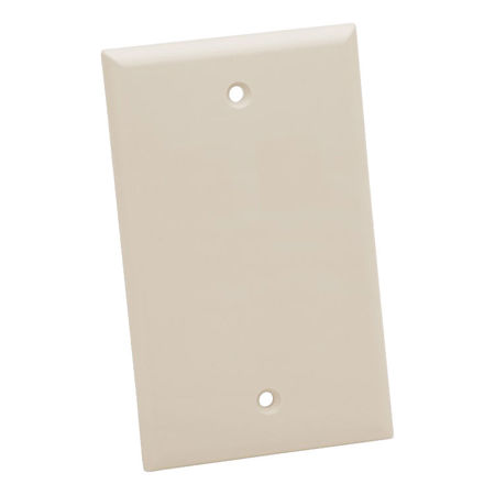 Platinum Tools Standard 1-Port Wall Plate, Light Almond, 25-Pack
