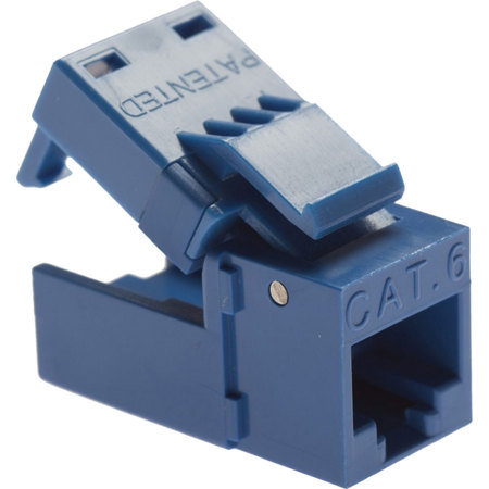 Platinum Tools EZ-SnapJack Cat6, Blue, 4-Pack, Clamshell