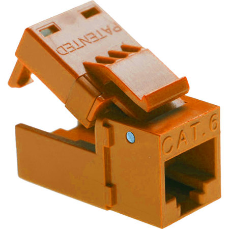 Platinum Tools EZ-SnapJack Cat6, Orange, 40-Pack