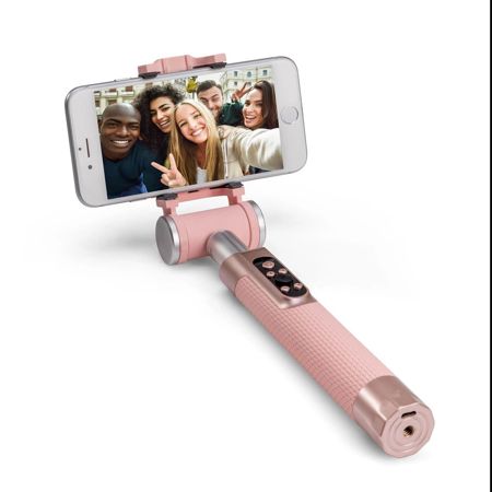 Pictar Selfie Studio Pro Kit, Wide Angle Lens, Mini Tripod,Light,Millennial Pink