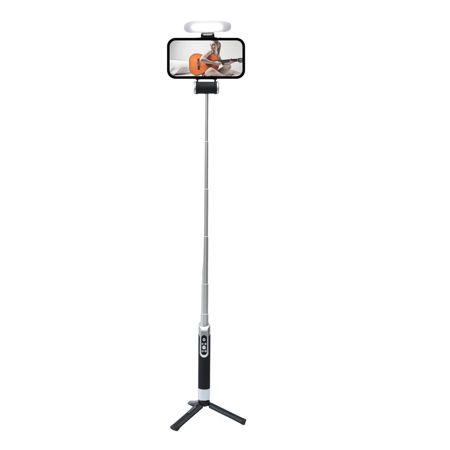 Pictar Selfie Studio Kit with Smart Light Stick, Mini AL Tripod, Silver Black