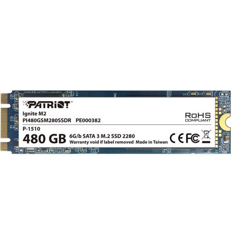 Patriot Ignite M.2 480GB SATA3 6Gbps 2280 Internal Solid State Drive