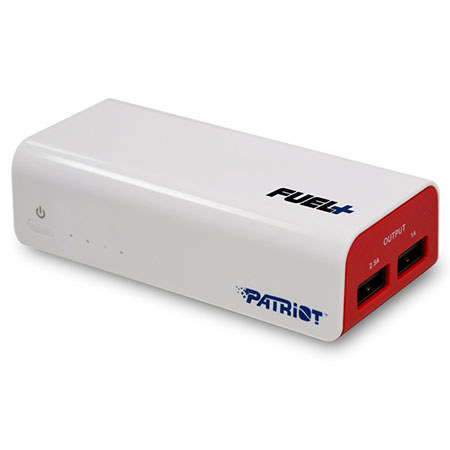 Patriot FUEL+ 5200mAh Dual-Port Rechargeable Battery Power Bank