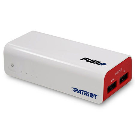 Patriot FUEL+ 6000mAh Dual-Port Rechargeable Battery Power Bank