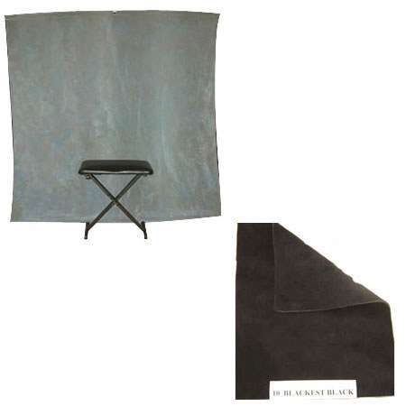 Photek Peoplepopper Black w/6x7' Velour BG Supp System