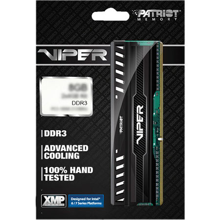 Patriot Viper 3 16GB(2x 8GB) DDR3 PC3-15000 1866MHz Dual Channel Kit,Black Mamba