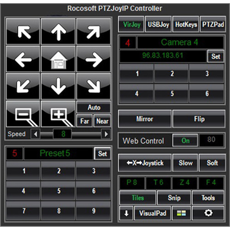 PTZOptics Rocosoft PTZJoy IP Pro Camera Controller Software for Live Production