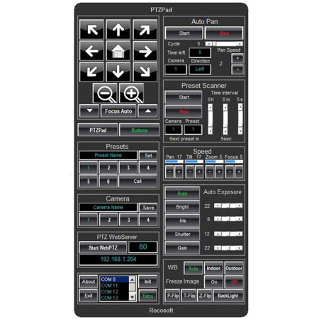 PTZOptics VISCA Camera Control Software with PresetVisualizer