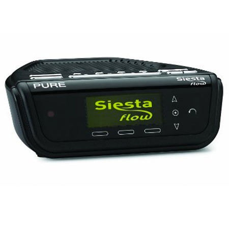 Pure Digital Technologies Siesta Flow Bedside Internet and FM Radio, Black